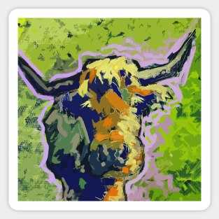 Mothership Funky Cow Painting Sticker